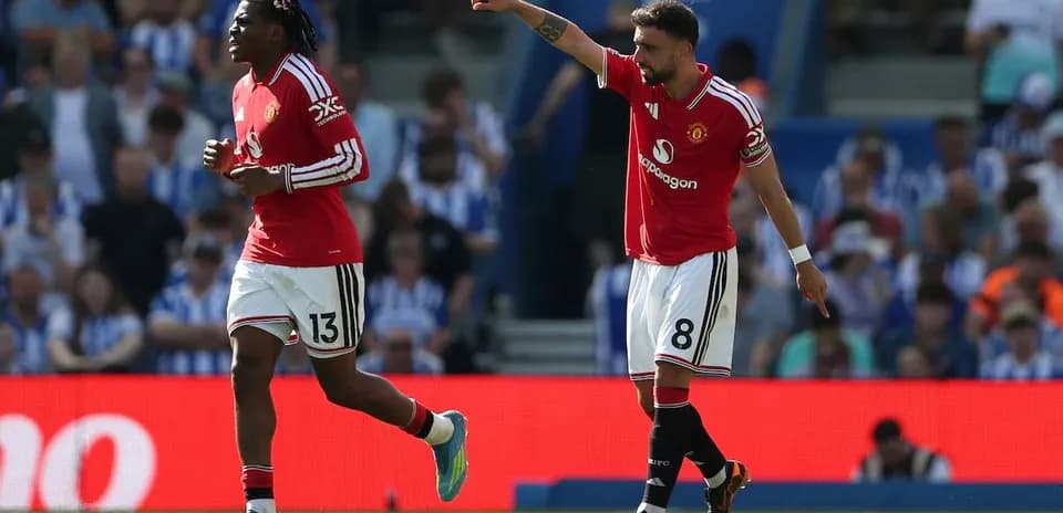 Jugadores de Manchester United en acción
