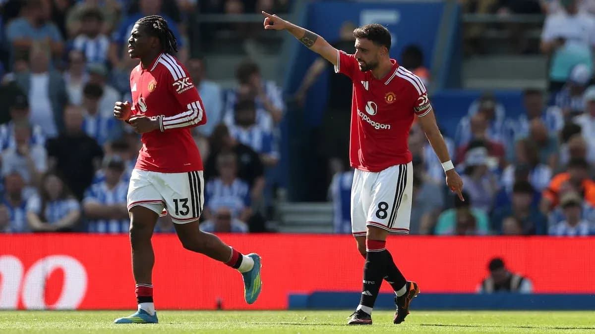 Jugadores de Manchester United en acción