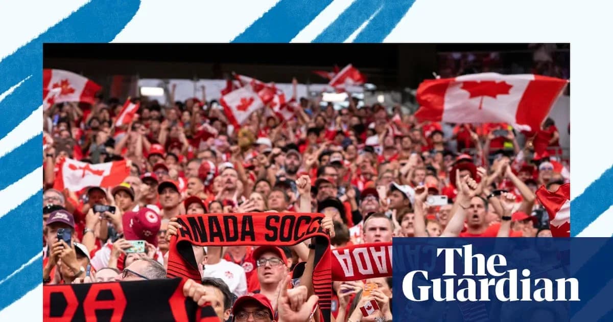 Aficionados de Canadá animando en el estadio
