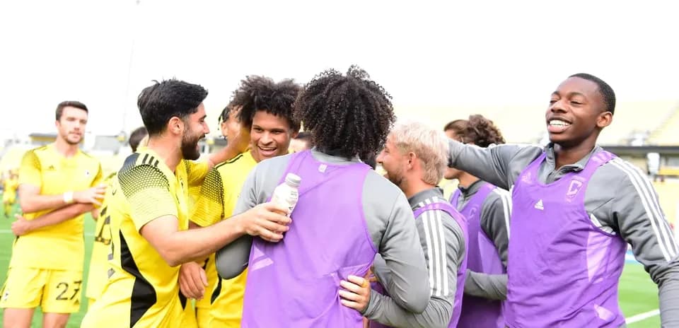 Celebración de jugadores de Columbus Crew II