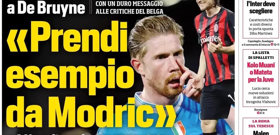 Kevin De Bruyne and Luka Modric on sports magazine cover
