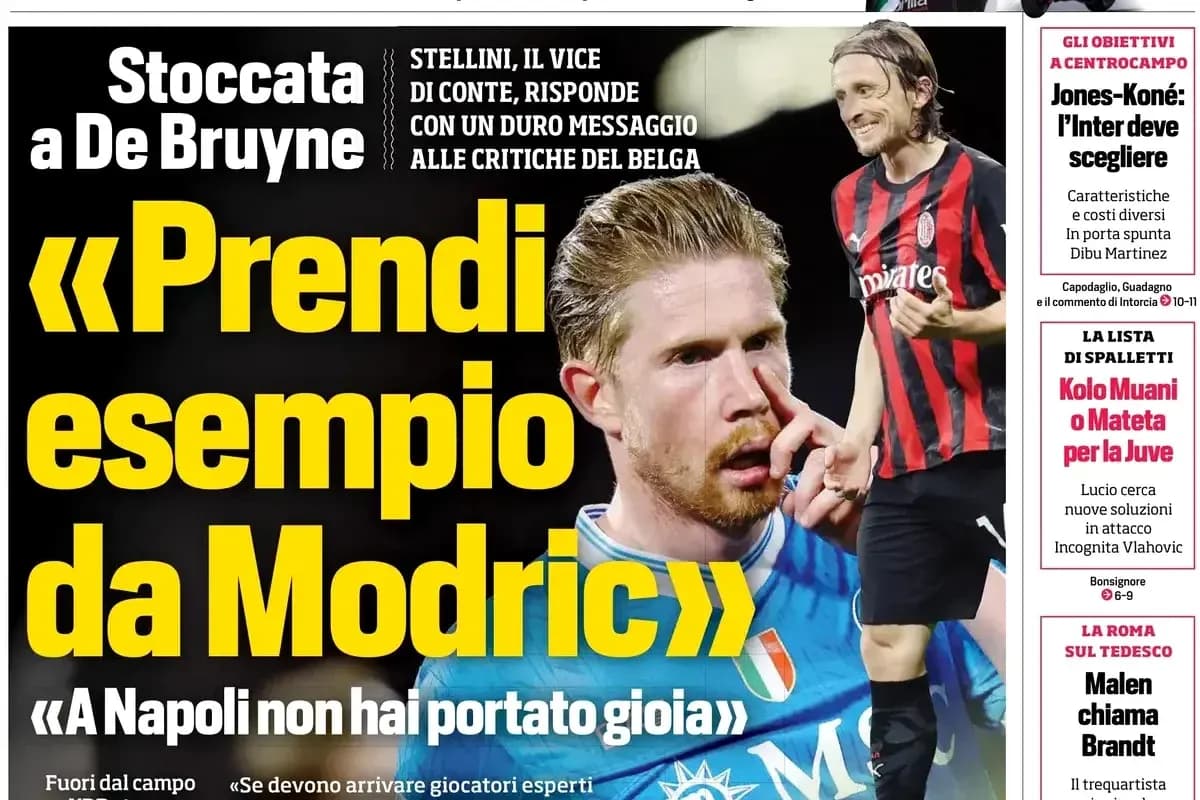 Kevin De Bruyne and Luka Modric on sports magazine cover