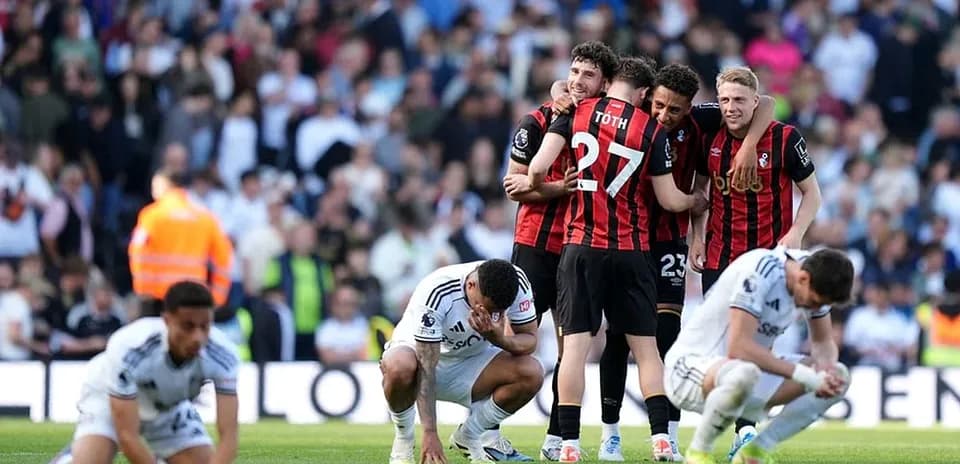 Jugadores de Bournemouth celebrando tras el partido