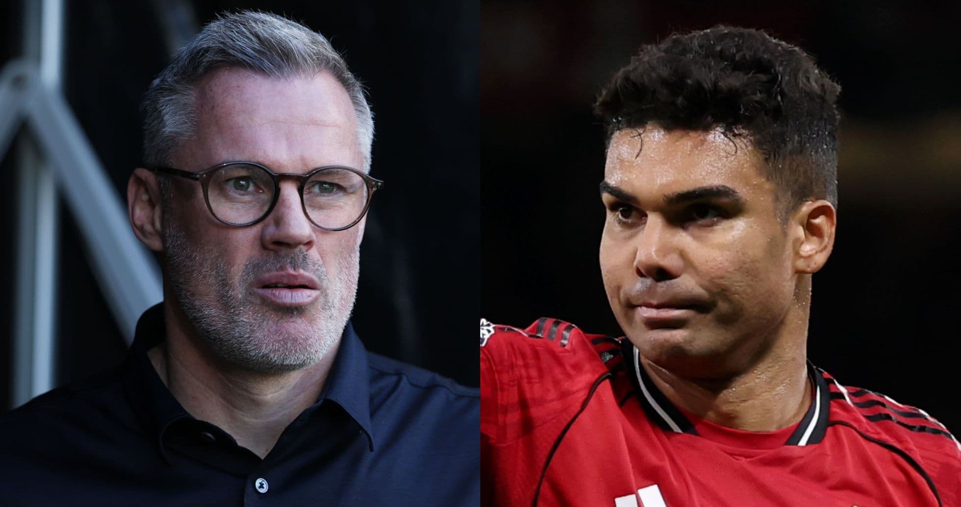 Jamie Carragher y Casemiro en retratos separados