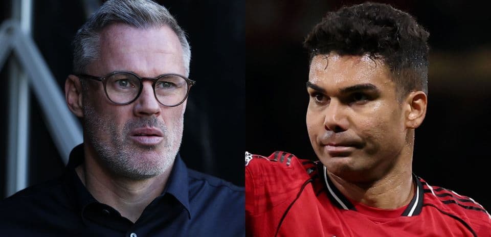 Jamie Carragher y Casemiro en retratos separados