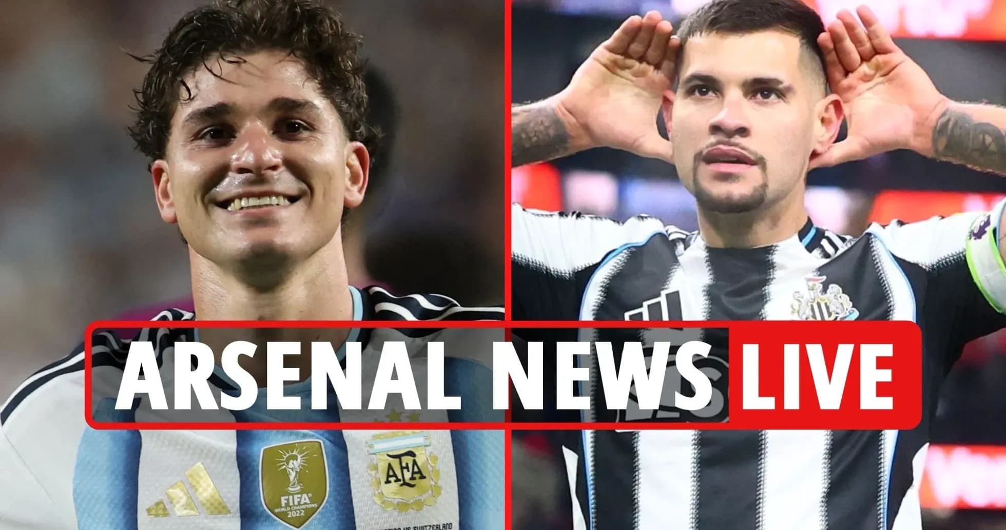 Jugadores de Argentina y Newcastle en acción