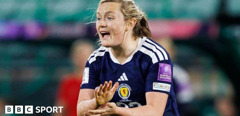 Jugadora de Escocia en acción durante el partido