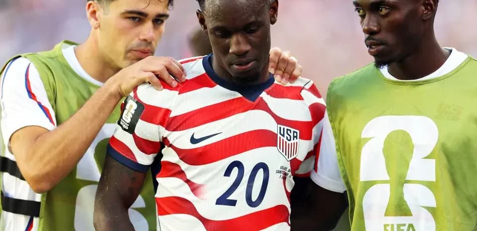 Jugadores de Estados Unidos durante el partido