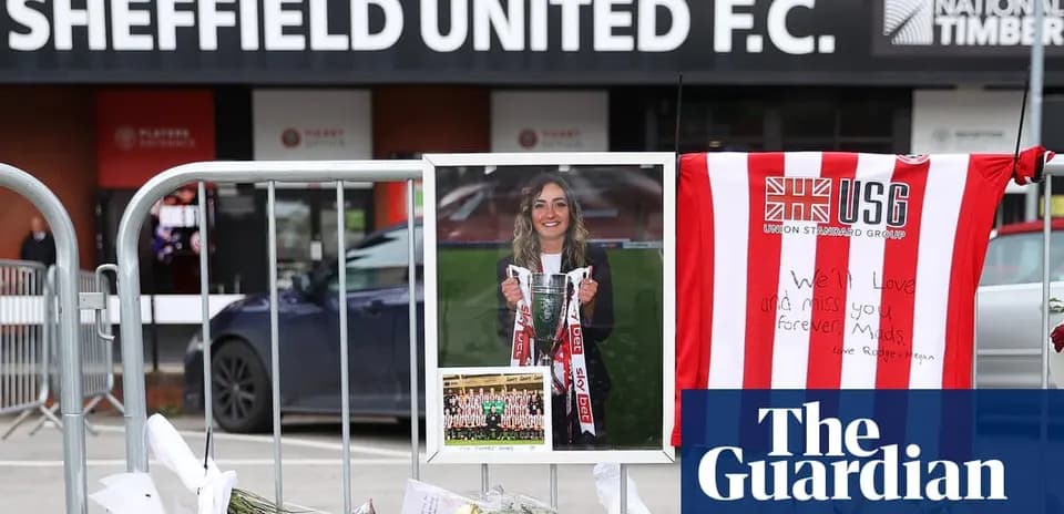 Tribute outside Sheffield United F.C. with flowers and shirt