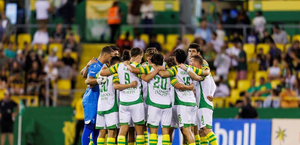 Jugadores del Tampa Bay Rowdies en una reunión