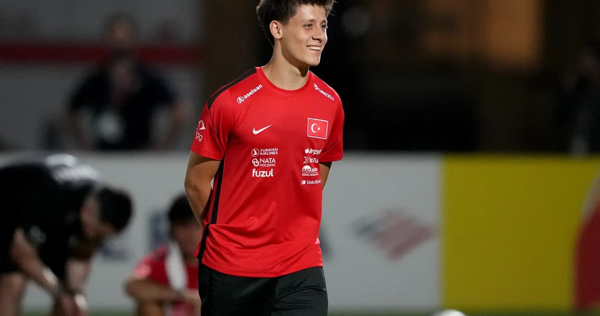 Jugador de Turquía durante el entrenamiento