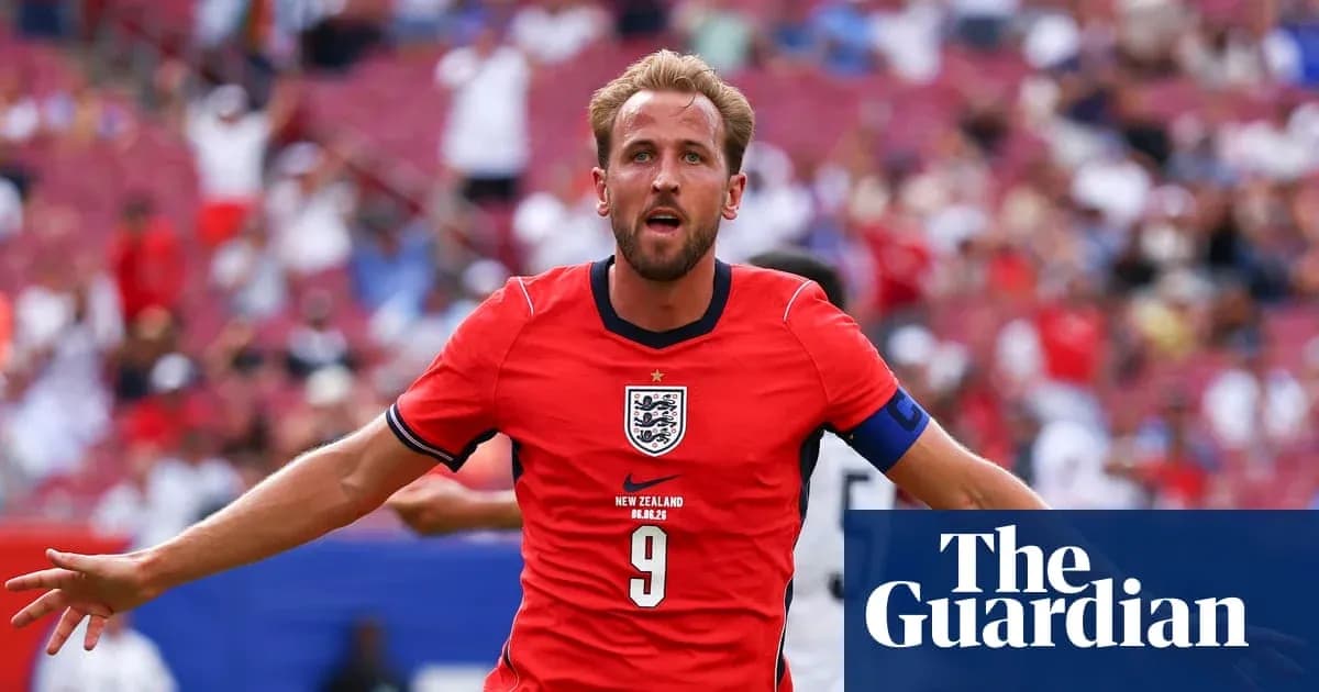 Harry Kane celebrando un gol con la selección inglesa