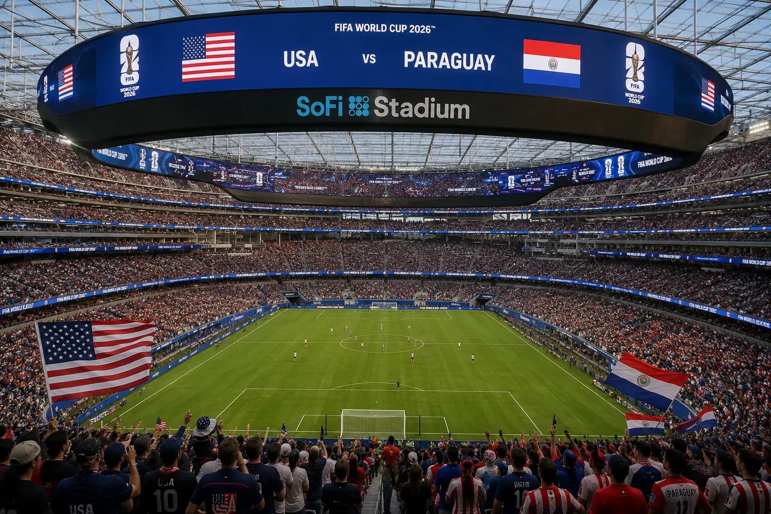 Partido entre Estados Unidos y Paraguay en el Mundial