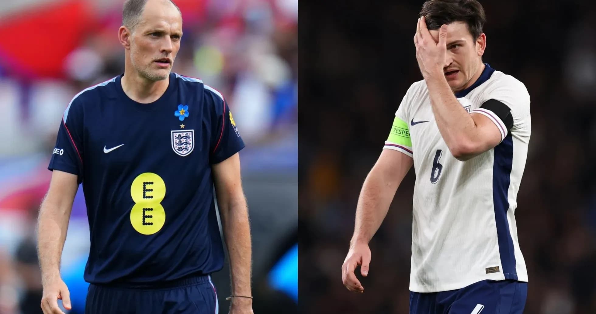 Entrenador y jugador de Inglaterra en el partido