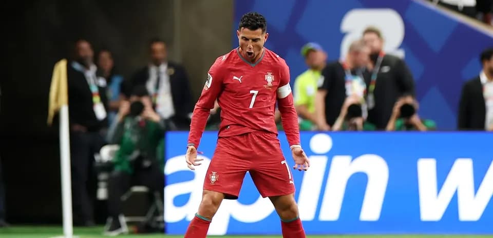 Cristiano Ronaldo celebra un gol con Portugal