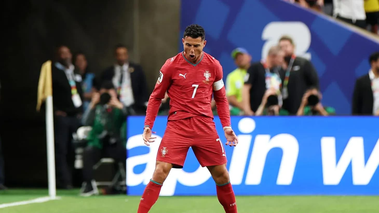 Cristiano Ronaldo celebra un gol con Portugal