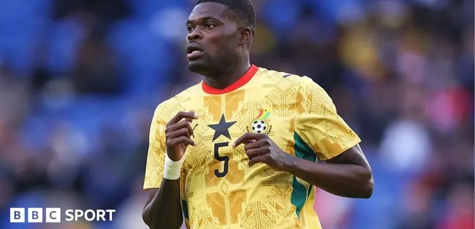Jugador de Ghana en acción durante el partido