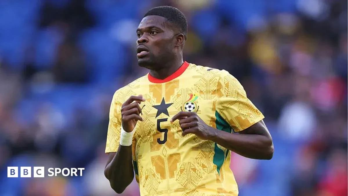 Jugador de Ghana en acción durante el partido