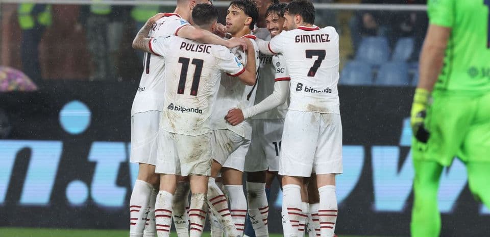 Celebración de jugadores del AC Milan