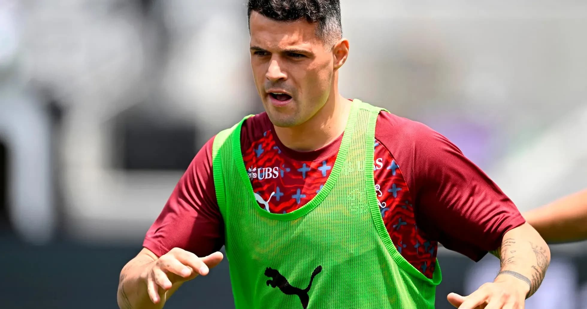 Jugador suizo entrenando para el Mundial 2026