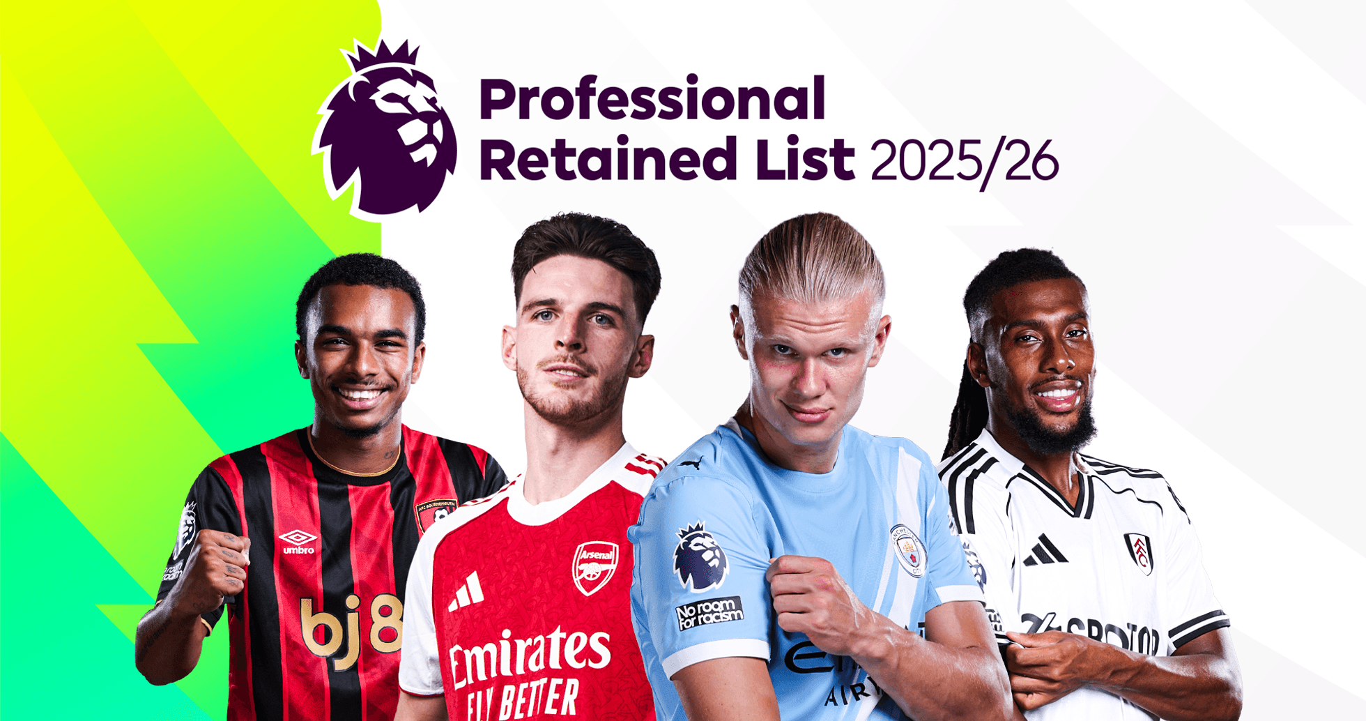 Jugadores de la Premier League posando para anuncio