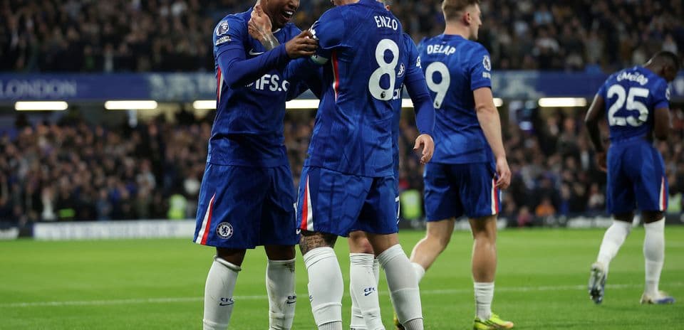 Jugadores del Chelsea celebrando un gol
