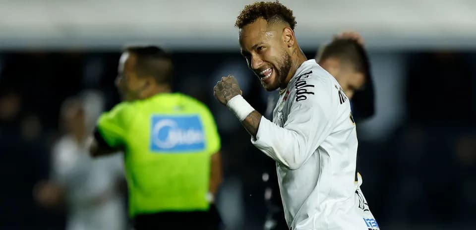 Neymar celebrando después de anotar un gol