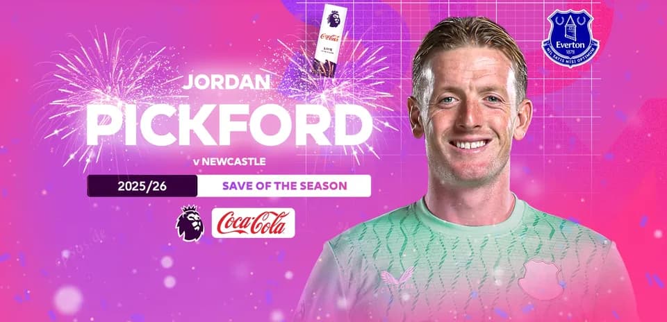 Jordan Pickford en celebración tras una gran atajada