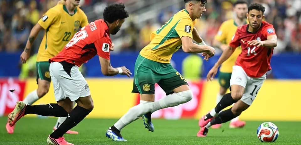 Partido entre Australia y Egipto en la Copa Mundial