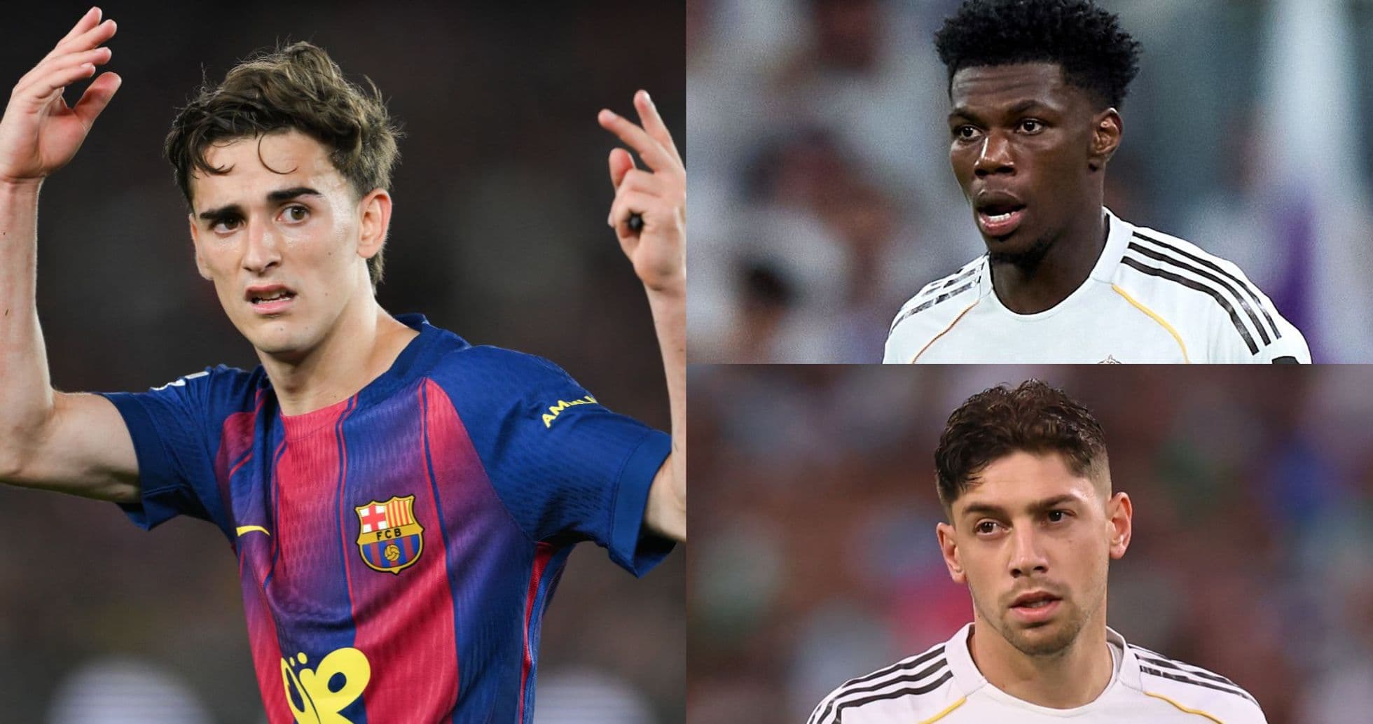 Jugadores de fútbol de Barcelona y Real Madrid Jugadores de fútbol de Barcelona y Real Madrid