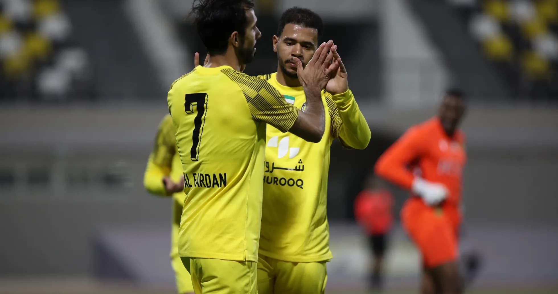 Jugadores de Ittihad Kalba celebrando un gol Jugadores de Ittihad Kalba celebrando un gol