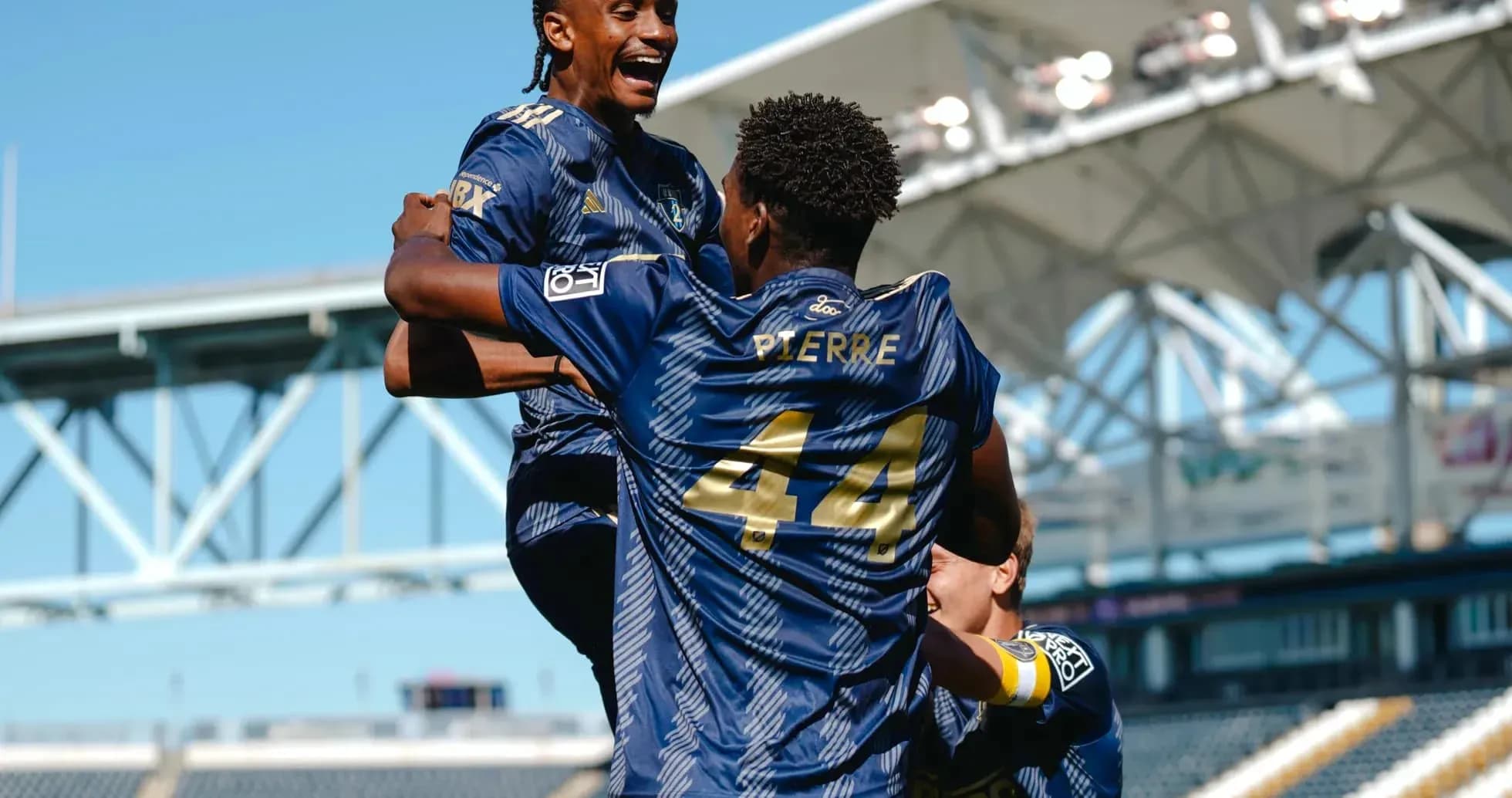 Jugadores del Philadelphia Union II celebrando un gol Jugadores del Philadelphia Union II celebrando un gol