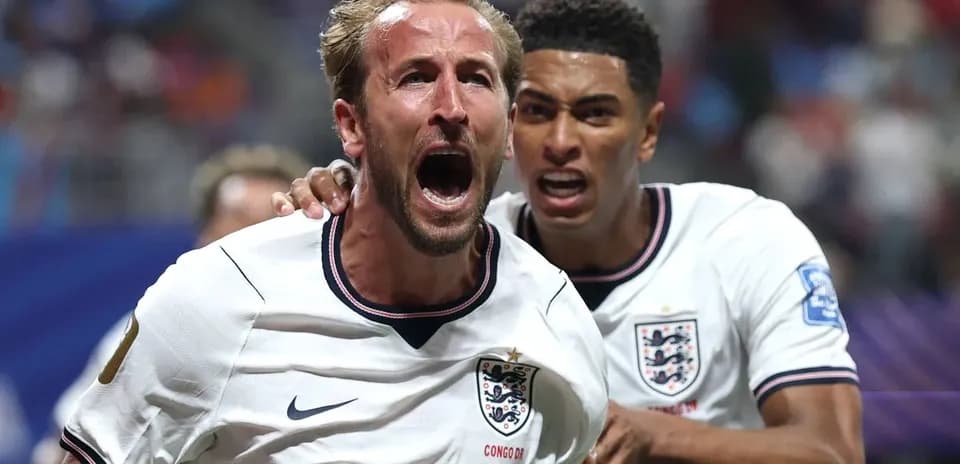 Harry Kane celebrando un gol para Inglaterra Harry Kane celebrando un gol para Inglaterra