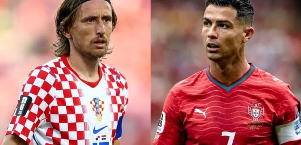 Luka Modric y Cristiano Ronaldo en el partido Luka Modric y Cristiano Ronaldo en el partido