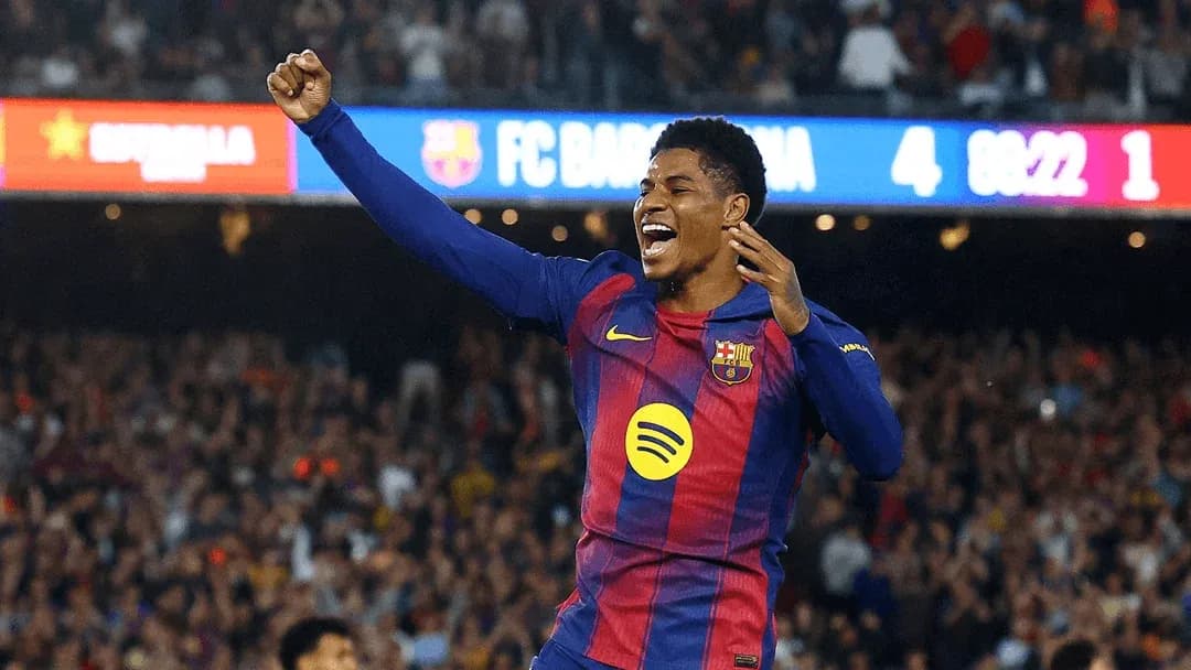 Jugador de FC Barcelona celebrando un gol Jugador de FC Barcelona celebrando un gol