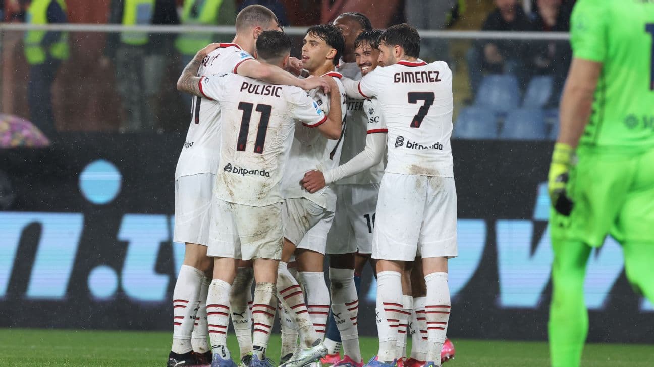 Celebración de gol de jugadores de AC Milan Celebración de gol de jugadores de AC Milan